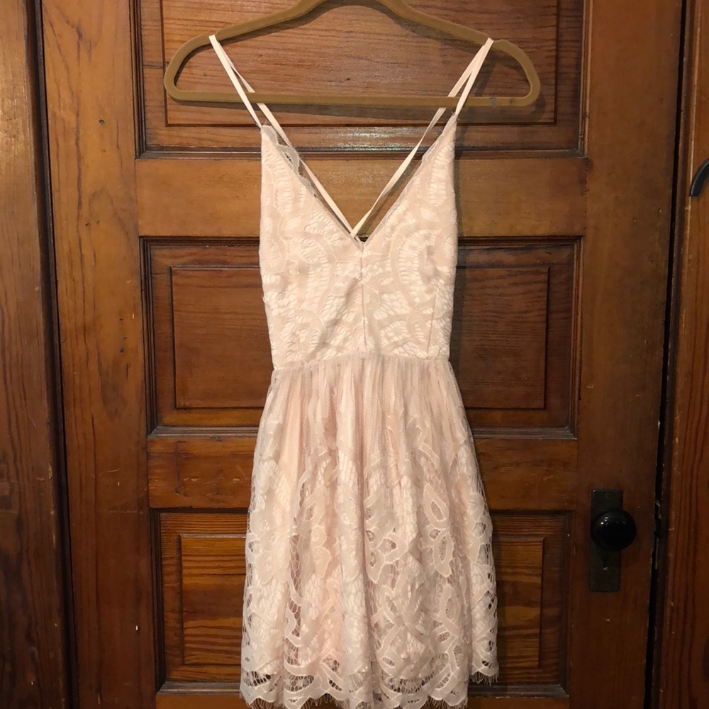 Pastel Pink Lace Dress